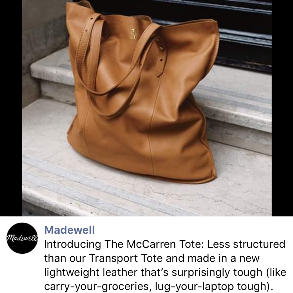 Rare Madewell McCarren Tote in Camel
